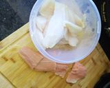 Foto del paso 1 de la receta: Hamburguesas de merluza y salmón robot Mambo