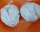 A picture of step 9 of Dilkush or sweet bread with coconut and tutti frutti filling.