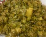A picture of step 8 of Alu matar mongray.