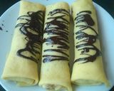 Hình bước làm 3 của món Crepe nhân cream chuối