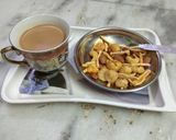 A picture of step 6 of Falahari chevda/ Dry fruits Namkin.