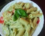 A picture of step 3 of Pasta in zucchini sauce.