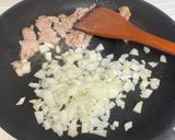 A picture of step 1 of Korean Kimchi Tofu Stew.