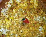 A picture of step 2 of Tagine with Lamb Brain and Eggs.