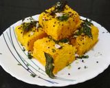 A picture of step 12 of Microwave Dhokla.