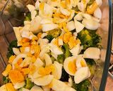 Rakott brokkoli füstölt sajttal, tojással és darált hússal (diétás recept) recept fázis 5 fotója