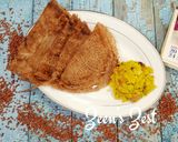 A picture of step 5 of Red Sorghum Millet/Jowar Dosas.