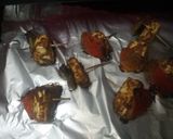 A picture of step 6 of Jhatapat paneer skewer.