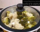 Une image de l'étape 1 de Gratin de choux-fleurs et brocoli rapide.