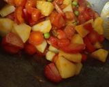 A picture of step 2 of Potato carrot and peas Paratha.
