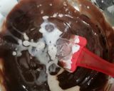 A picture of step 5 of Chocolate ganache cake.