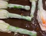 A picture of step 11 of Squash blossoms (Stuffed with tofu and sesame filling).