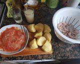 Foto del paso 1 de la receta: Estofado de calamar y gambas