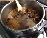 Une image de l'étape 4 de Soupe de betteraves rouges et pois chiches au lard et crème.