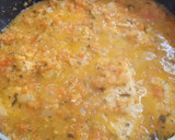 A picture of step 3 of Mustard chicken in carrot and parsnip sauce.