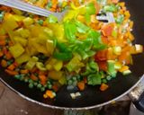 A picture of step 3 of Jollof cous cous.