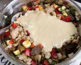 Une image de l'étape 21 de Flan de légumes aux saucisses et fromage roumains.