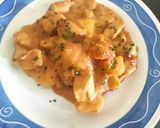 Foto del paso 5 de la receta: Pechugas de Pollo con Patatas a la Mantequilla con Leche de Coco, Yakiniku, Humo y Lima