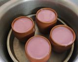 A picture of step 2 of Strawberry flavour mishto doi.