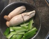 Hình bước làm 1 của món Canh bí xanh, nấm đùi gà