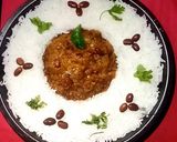 A picture of step 4 of Rajma chaval.