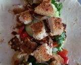 A picture of step 9 of Giant Breaded chicken Wrap & Salad. 💜.