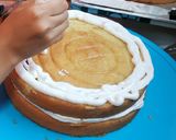 Foto langkah ke 4 dari resep Webtoon Birthday cake | Base Sponge cake Vanilla.