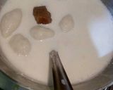 A picture of step 2 of Duth pitha and soruchakli.