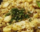 A picture of step 7 of Aloo ka bharta.