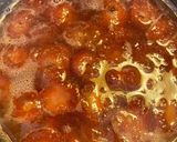 A picture of step 2 of Strawberry simple syrup.