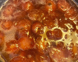A picture of step 2 of Strawberry simple syrup.