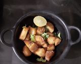 A picture of step 3 of Roasted Sweet potato chaat.