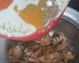 A picture of step 2 of Murg cholay.
