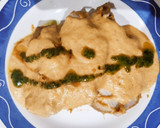 Foto del paso 9 de la receta: Lomo de Cerdo en Papillote con Cremosa de Puerros y Aceite de Albahaca