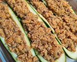Bolognais raguval,kuszkusszal töltött cukkini recept fázis 3 fotója