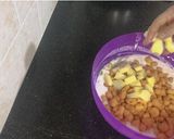 A picture of step 3 of Dahi Phulki Chana Chaat with papri🤗.