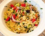 A picture of step 6 of Greek Salad with Orzo.