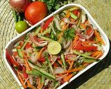 A picture of step 4 of Kachumber Salad.