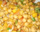 A picture of step 1 of Papri chaat.