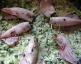 Foto del paso 6 de la receta: Calamares o calamaretes rellenos de espinaca, a la crema