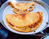 A picture of step 4 of High protein nutritious stuffed moong dal wrap.