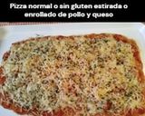 Foto del paso 10 de la receta: Pizza normal o sin gluten estirada o enrollado de pollo y queso