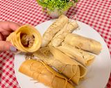 รูปขั้นตอนการทำที่ 7 ของ 🎌ขนมโตเกียวแป้งกรอบ (พร้อมสูตรไส้หวาน)😋 Pancake roll + Custard