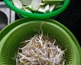 Hình bước làm 2 của món Mề gà xào mướp giá