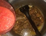 A picture of step 6 of Shaljam gosht.