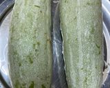 A picture of step 1 of Snake gourd sabji fry.