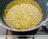 A picture of step 1 of Air fried moong beans.
