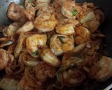 Hình bước làm 7 của món Tôm xào kim chi