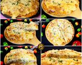 A picture of step 5 of Cheese Burst Veggies And Chicken Pizza From Scratch.