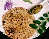 A picture of step 1 of Green moong stuffed parathas.